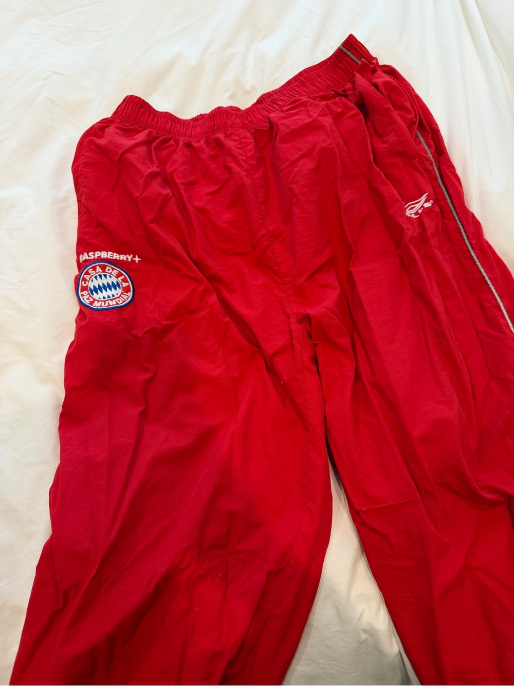 Raspberry+ Red Men's Track Joggers with Side Piping
